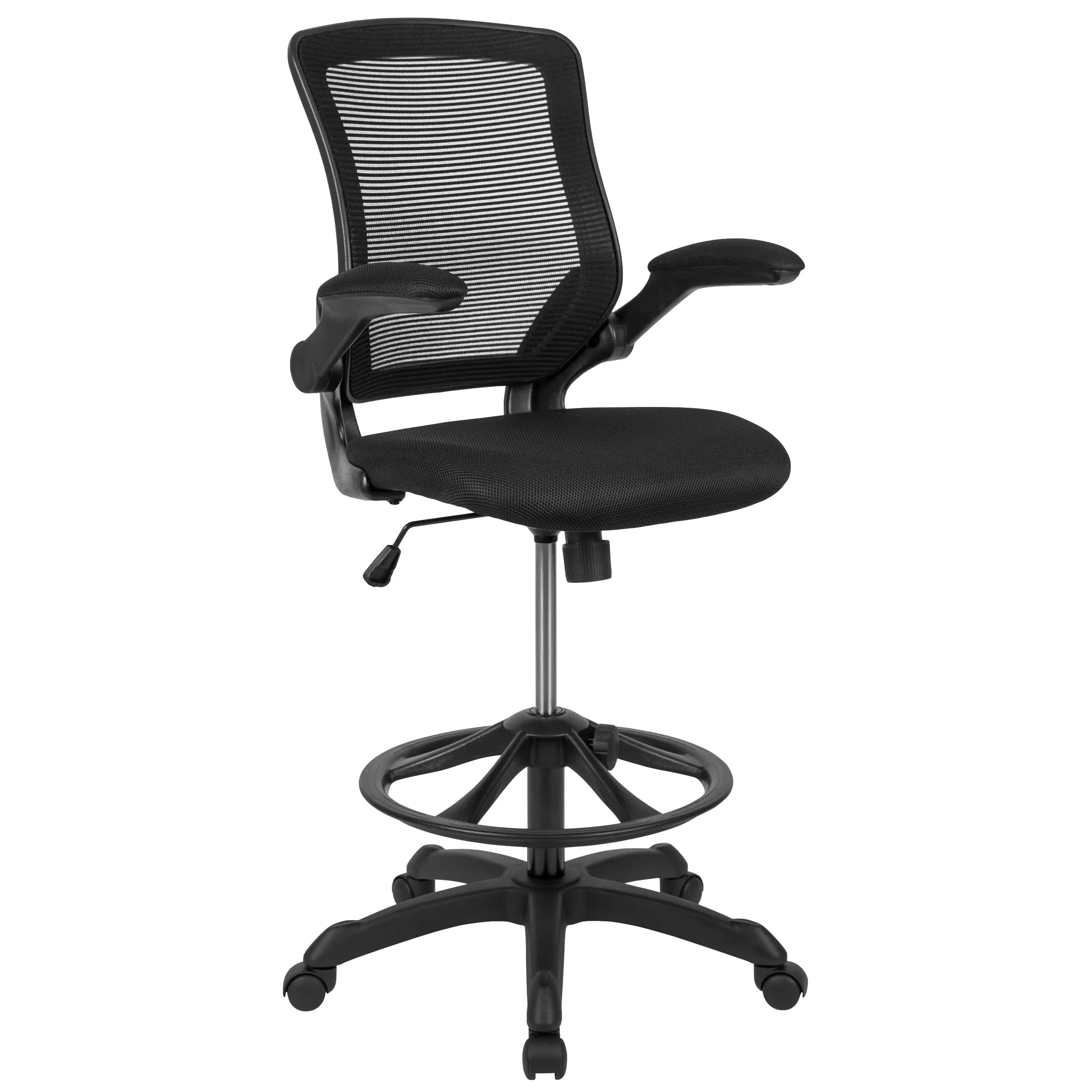 Flash Furniture Mid-Back Mesh Ergonomic Drafting Chair