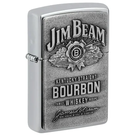 Zippo 254BJB.929 High Polish Brass Jim Beam Brass Emblem Lighter