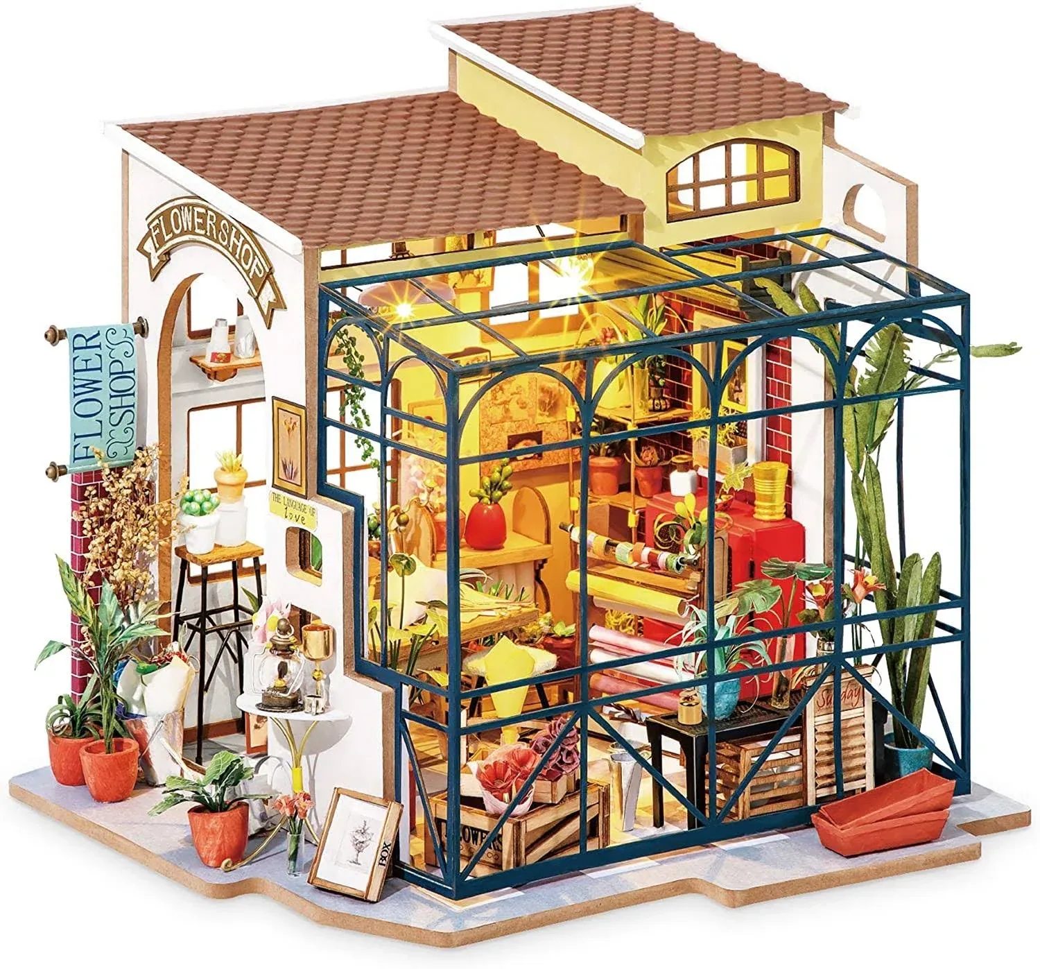 DIY Miniature House Kit: Emily's Flower Shop