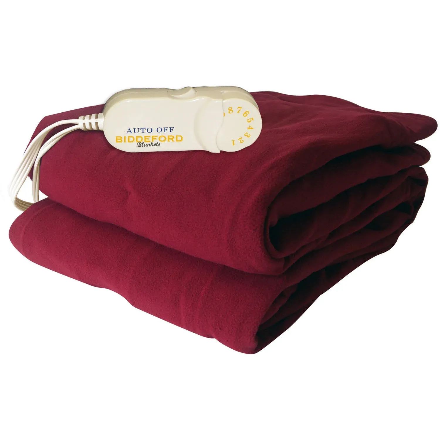 Biddeford Blankets Comfort Knit Electric Heated Throw Blanket Brick