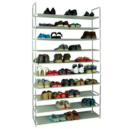 HOMIDEC Shoe Organizer for Closet 4-Tiers Shoe Storage Cabinet 16-Pairs Shoe Rack for Closet Oganizers and Storage with Hook for Handing Storage Shelf for Entryway