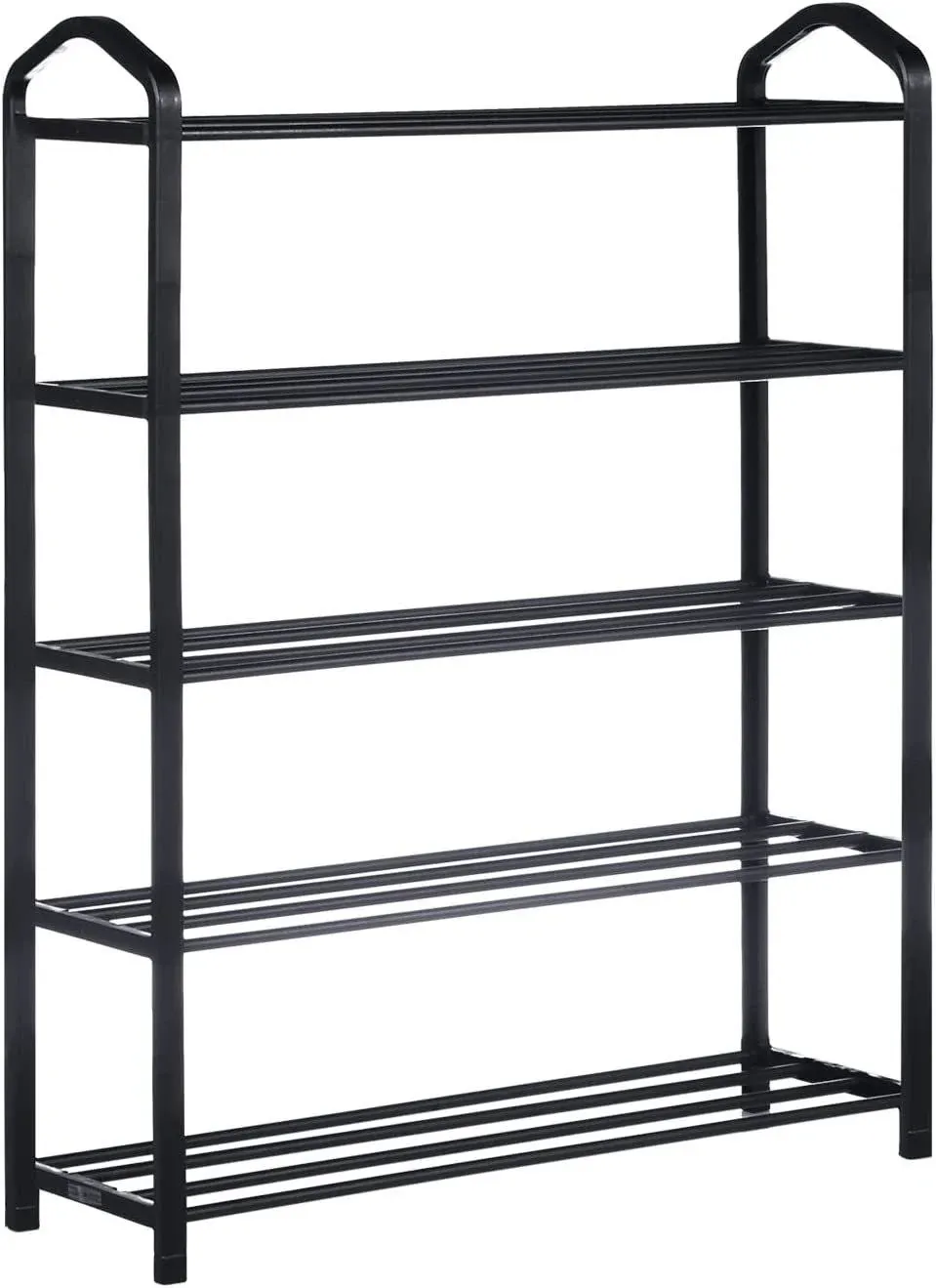 YSSOA 4-Tier Stackable Shoe Rack, 12-Pairs Sturdy Shoe Shelf Storage , Black Shoe Tower for Bedroom, Entryway, Hallway, and Closet