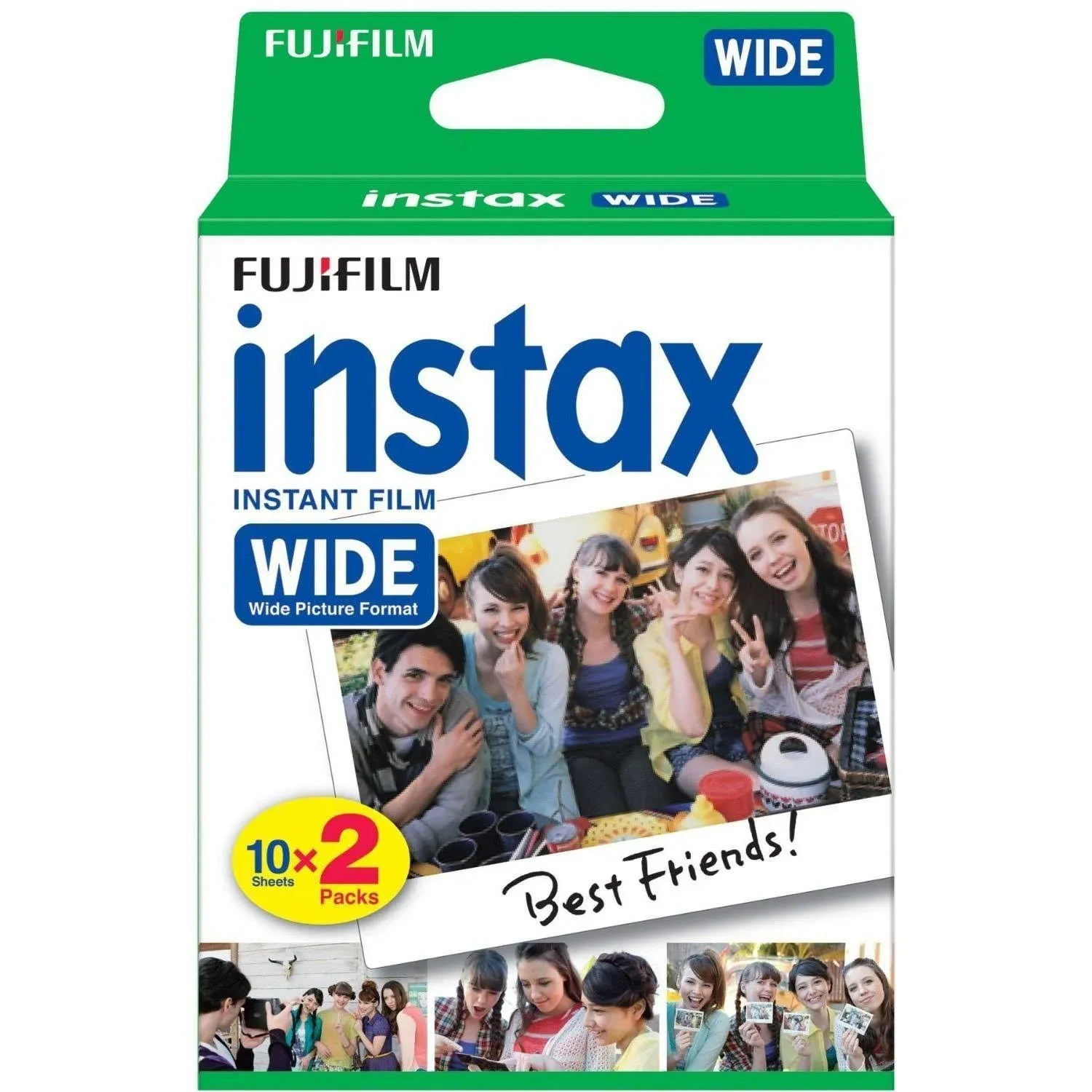 Fujifilm Instax Wide Film Twin Pack (White)