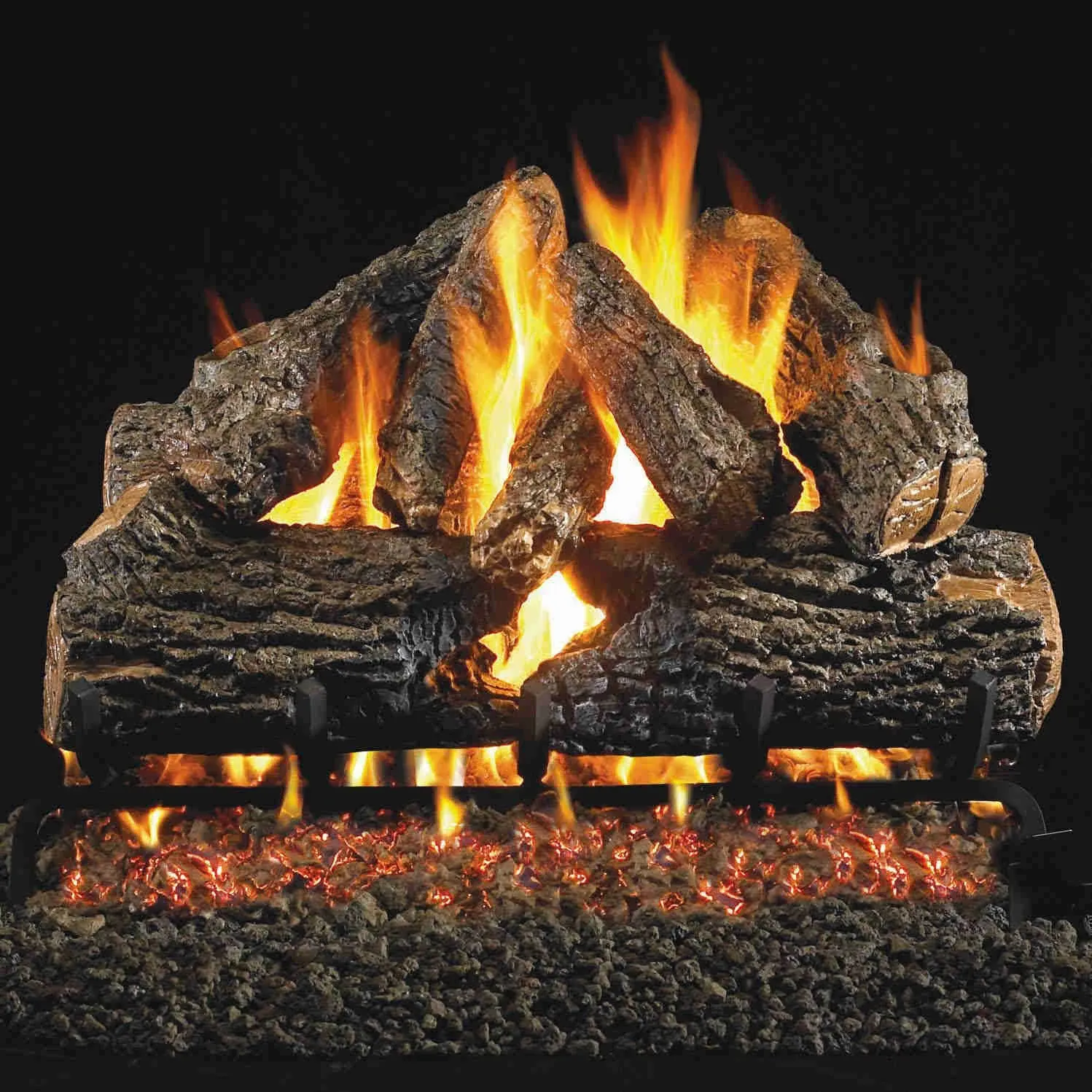 Real Fyre R.H. Peterson CHD-2-16 16" Vented Charred Oak See Thru Gas Log, Logs Only