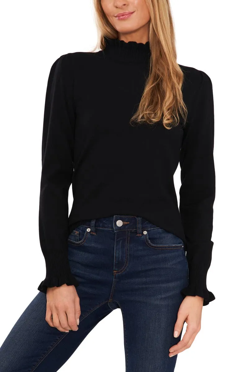 Women's Mock Neck Long Sleeve Sweater