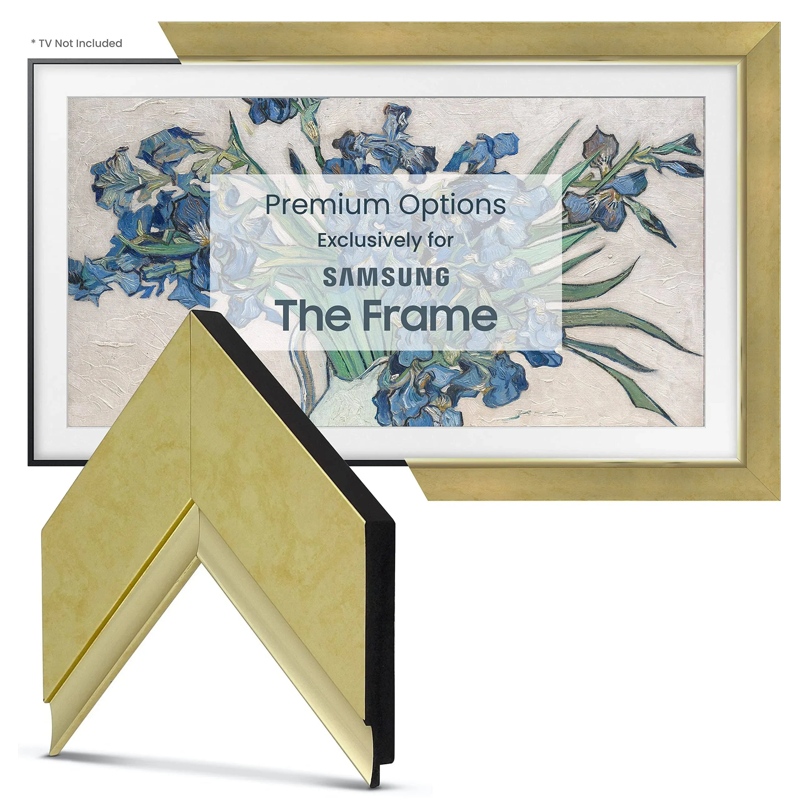 Deco TV Frames 32" Frame for Samsung The Frame TV 2021-2024 (Contemporary Gold)