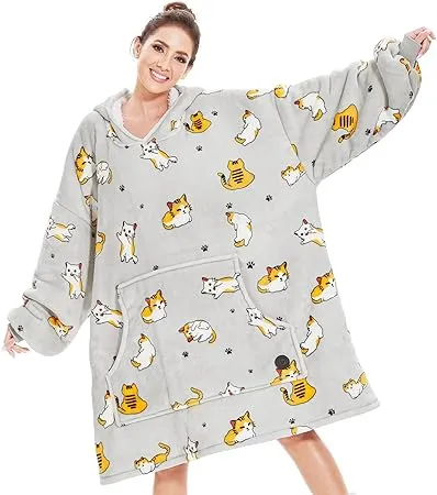 Three Poodle Oversized Wearable Blanket Hoodie