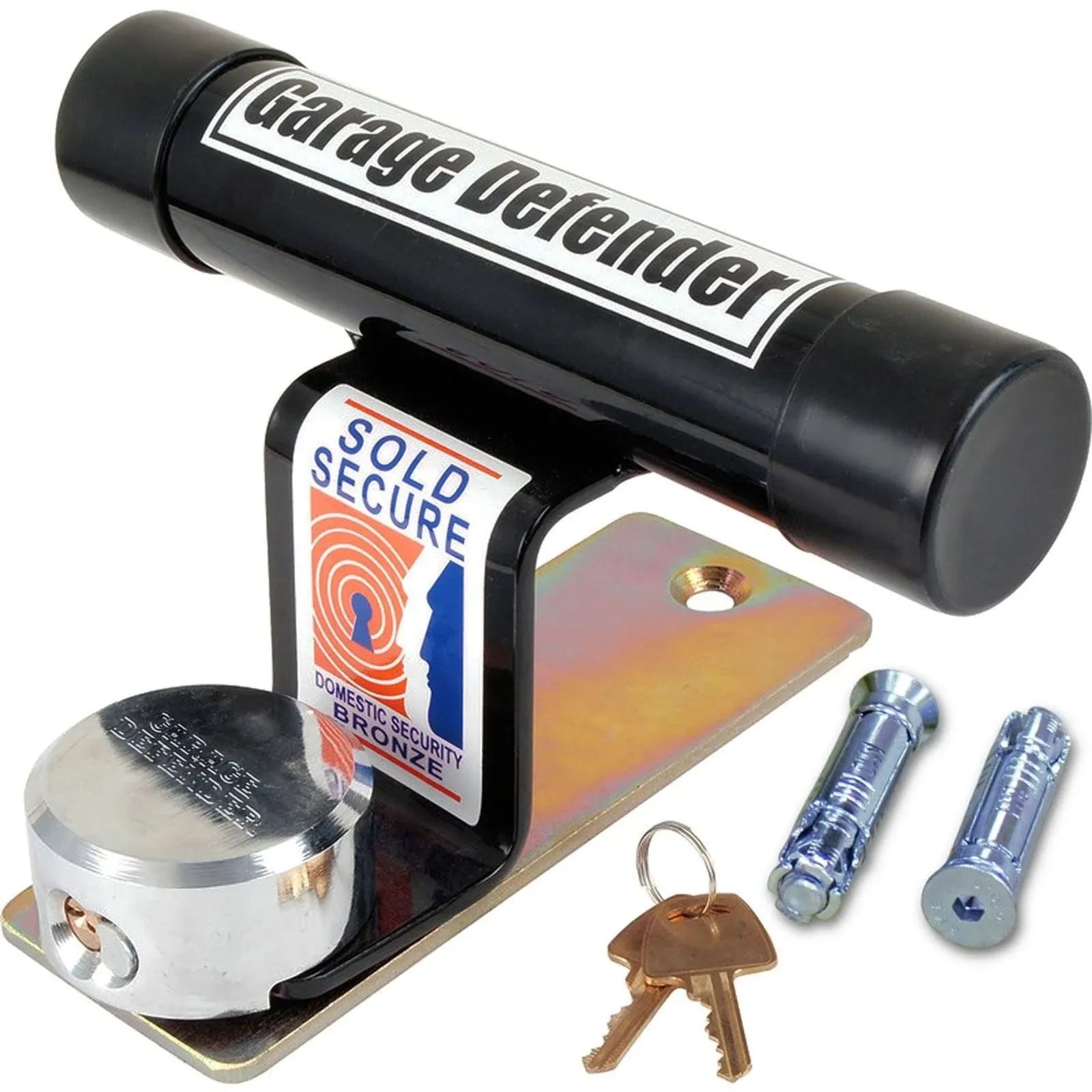 British Made Black Powder Coated Garage Defender Master - Best Garage Security