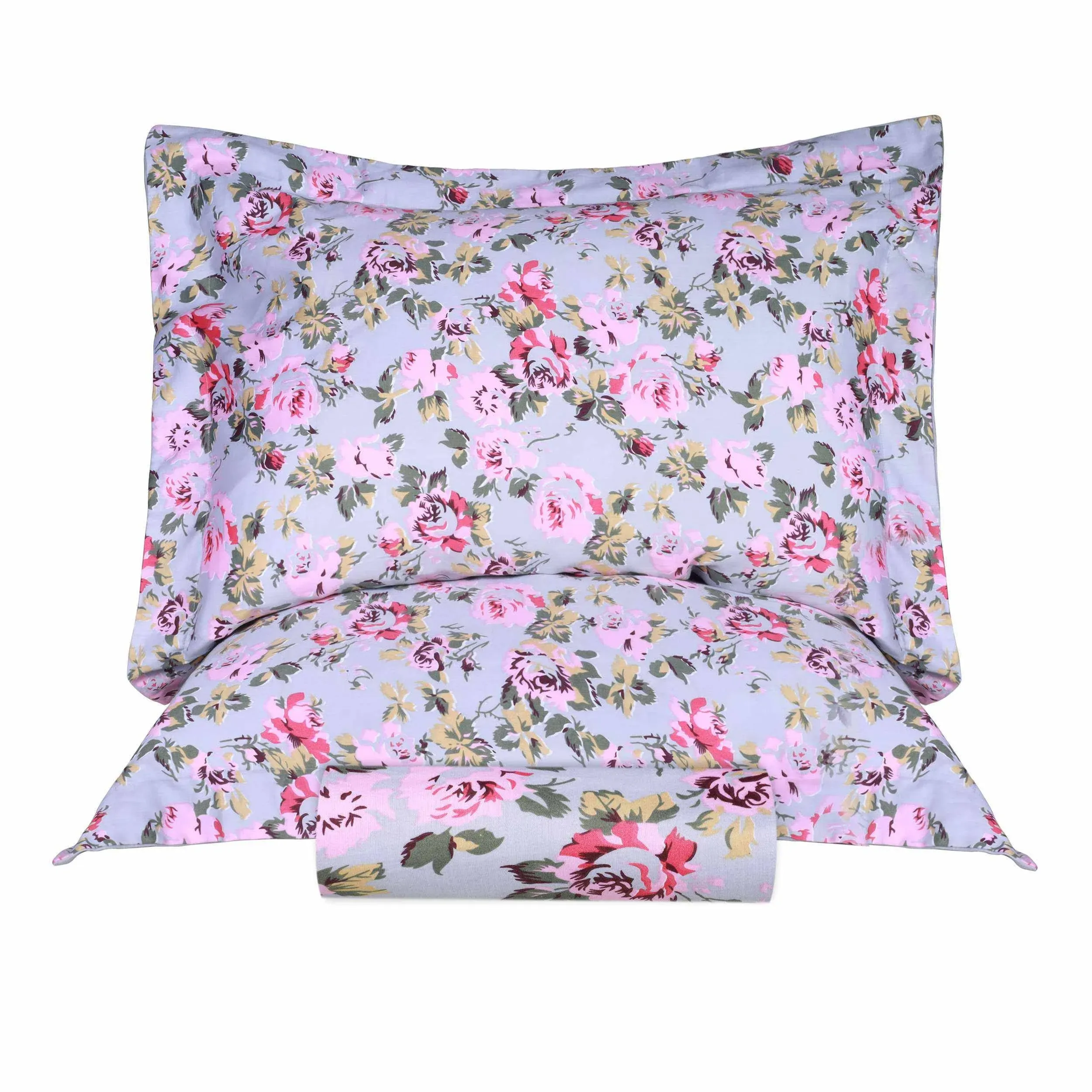 Superior Cotton Vintage Floral Duvet Cover Set with Pillow