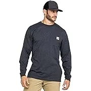 Men's Tall X Large Carbon Heather Cotton/Polyester Long-Sleeve T-Shirt