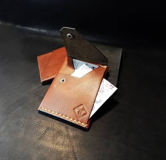 Leather Wallet, Handmade leather money clip from Leather Gallery ! personalized Wallet, 100% handmade work ! leather wallet clip !