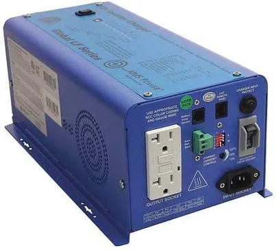 AIMS Power PICOGLF6W12V120VETL Pure Sine Inverter Charger, Blue, Conformal Coated for Marine Applications, 600W Pure Sine Inverter Charger, 1800W Surge