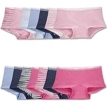 Fruit of the Loom Girls' Cotton Boyshort Underwear