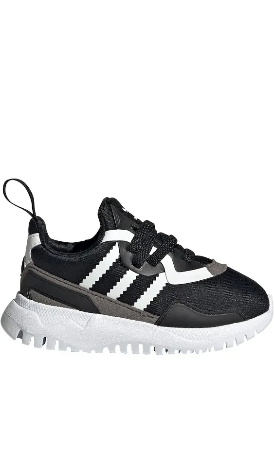 FX5327 NEW TODDLER ADIDAS ORIGINALS FLEX RUN EL I BLACK WHITE GREY FOUR AB56