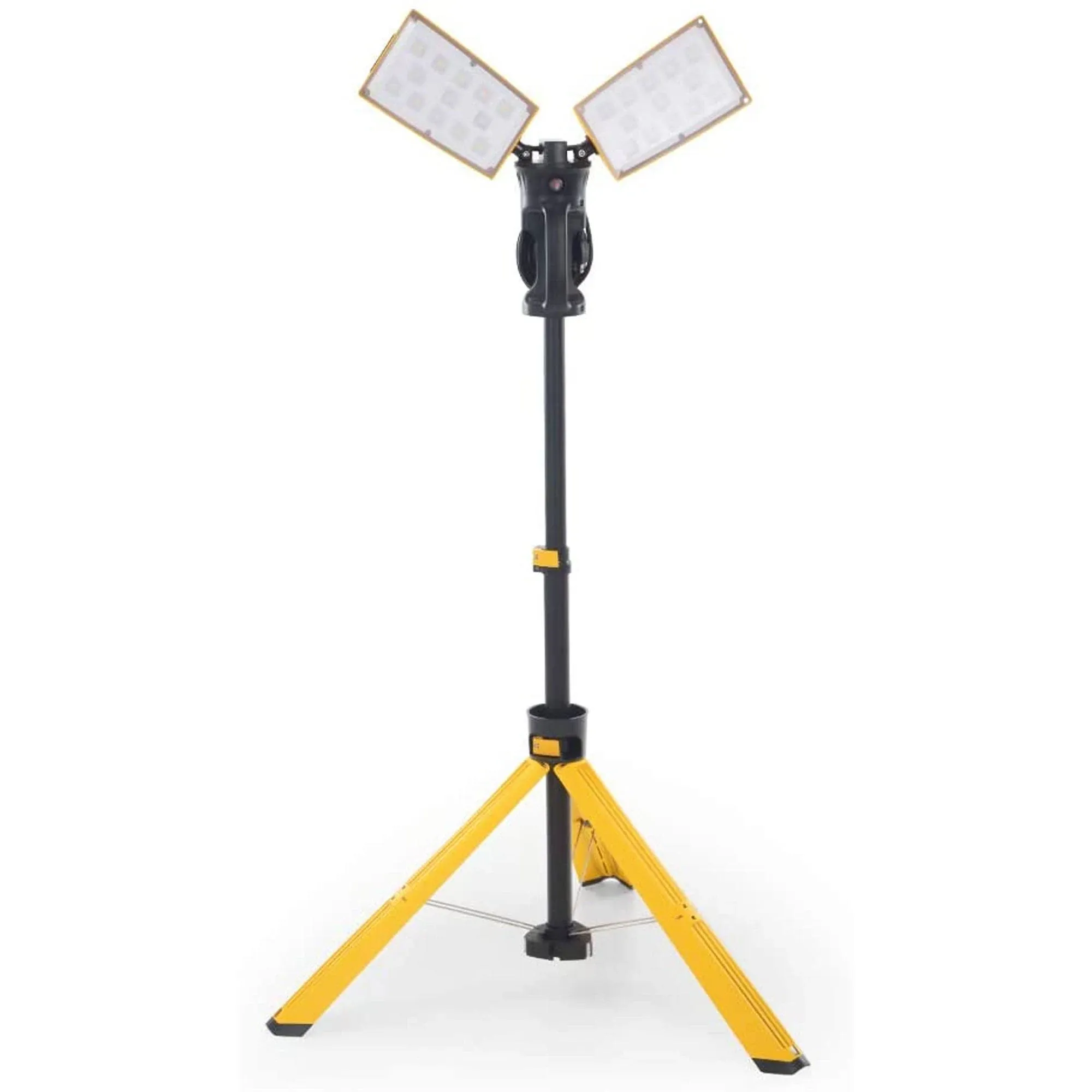 LUTEC 【Upgraded】 6290Pro 9000 Lumen 90 Watt Dual-Head LED Work Light with Telescoping Tripod, Work Light with Stand Rotating Waterproof Lamps and 8 Ft 3-Prong Power Cord