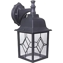 LIT-PaTH Outdoor LED Wall Lantern, Wall Sconce as Porch Light, 11W 1000 Lumen, 3000K Warm White, Aluminum Housing Plus Glass, Matte Black Finish