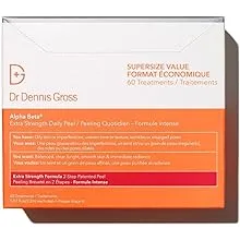 Dr. Dennis Gross Alpha Beta Extra Strength Daily Peel | 2 Step Daily Treatment to Boost Radiance, Refine Pores, Clear Breakouts, and Smooth Lines & Wrinkles | 60 Treatments