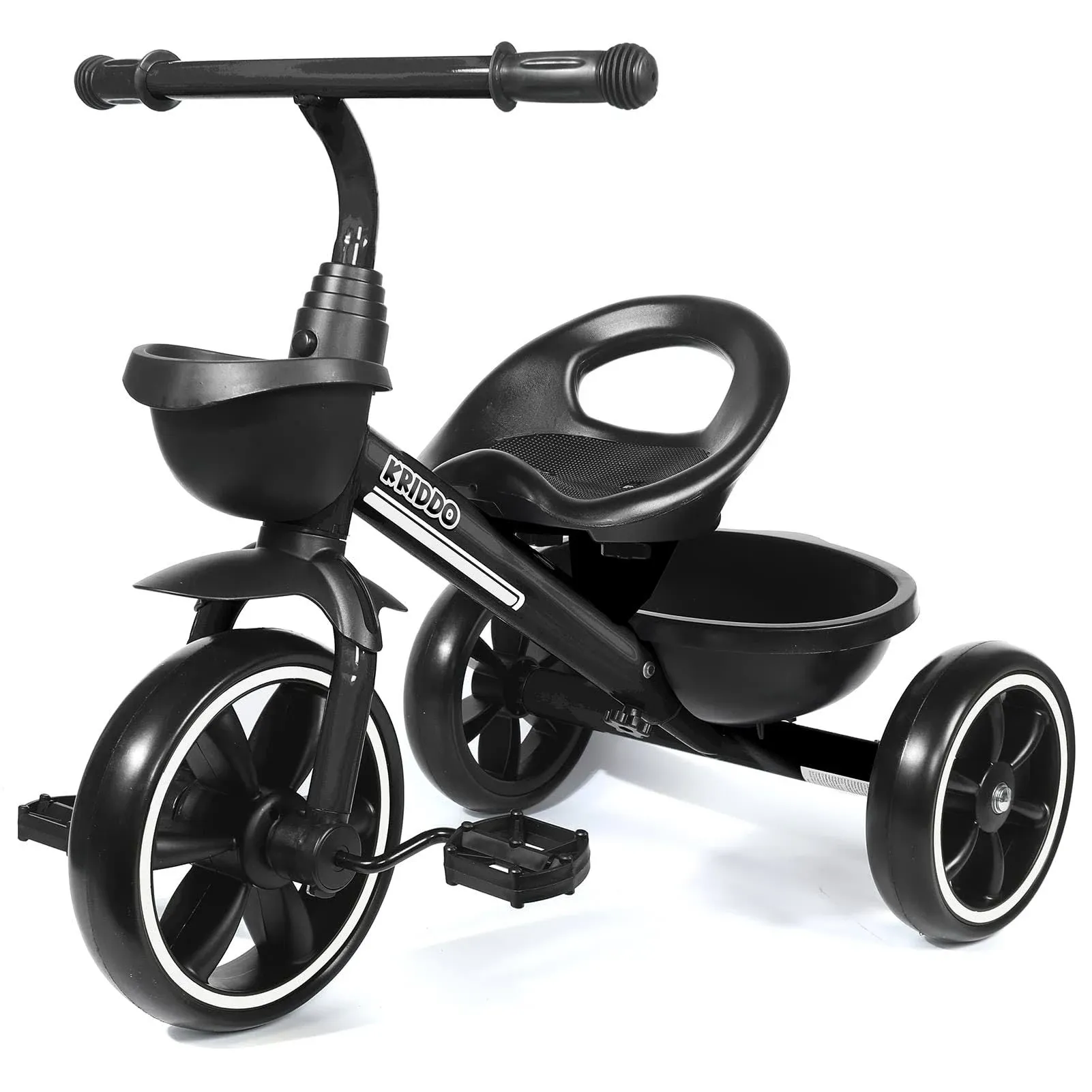 KRIDDO Kids Tricycle for 2 to 5 Years Old Black