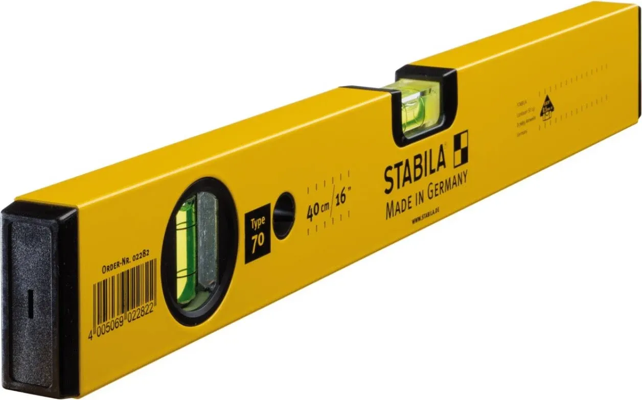 Stabila - 70-40 Single Plumb Spirit Level 2 Vial 40cm