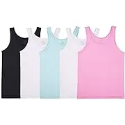 Fruit of the Loom Girls' Big Assorted Tank (Pack of 5), assorted/jersey, X-Large