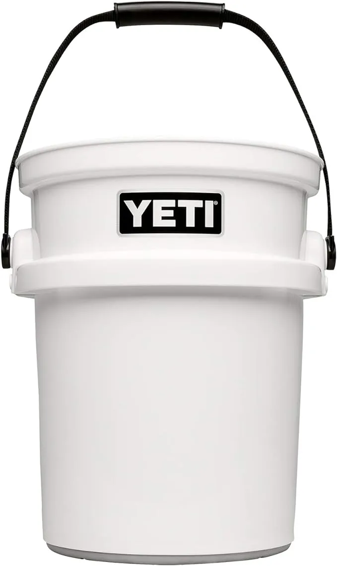 YETI Loadout 5-Gallon Bucket, Impact Resistant Fishing/Utility Bucket, White