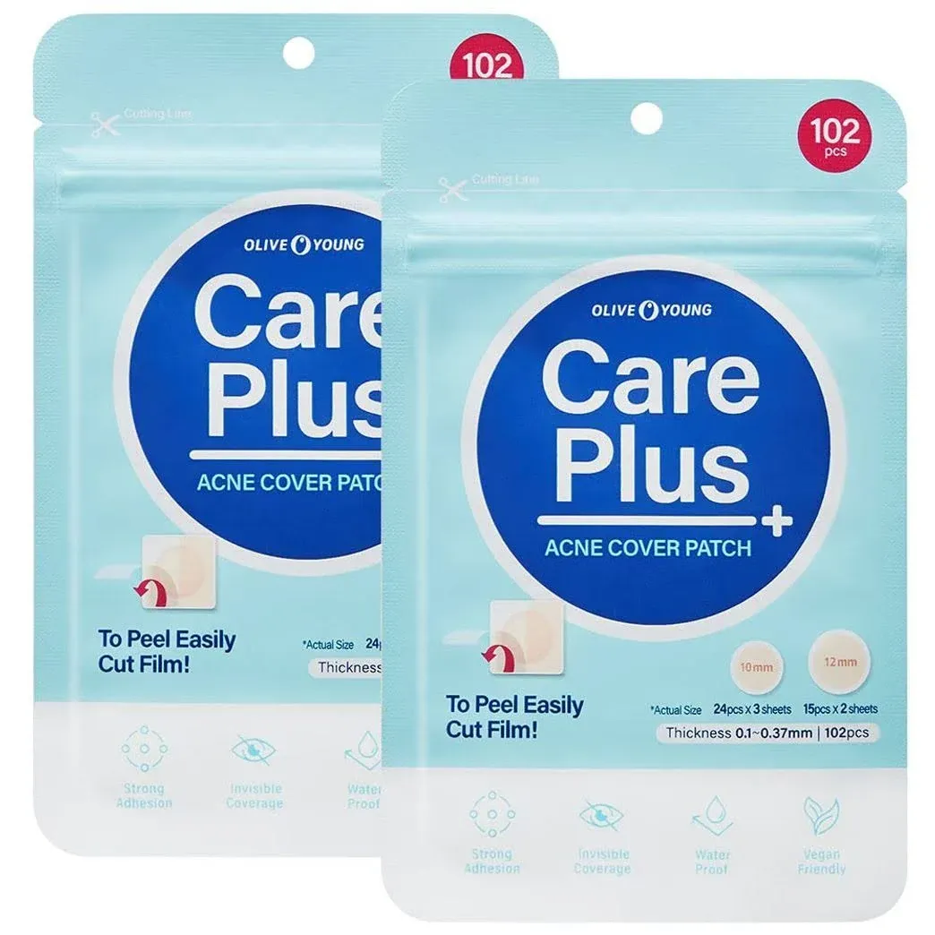 Olive Young Care Plus Spot Patch 2 Pack | Hydrocolloid Acne Korean Spot Patch to ...