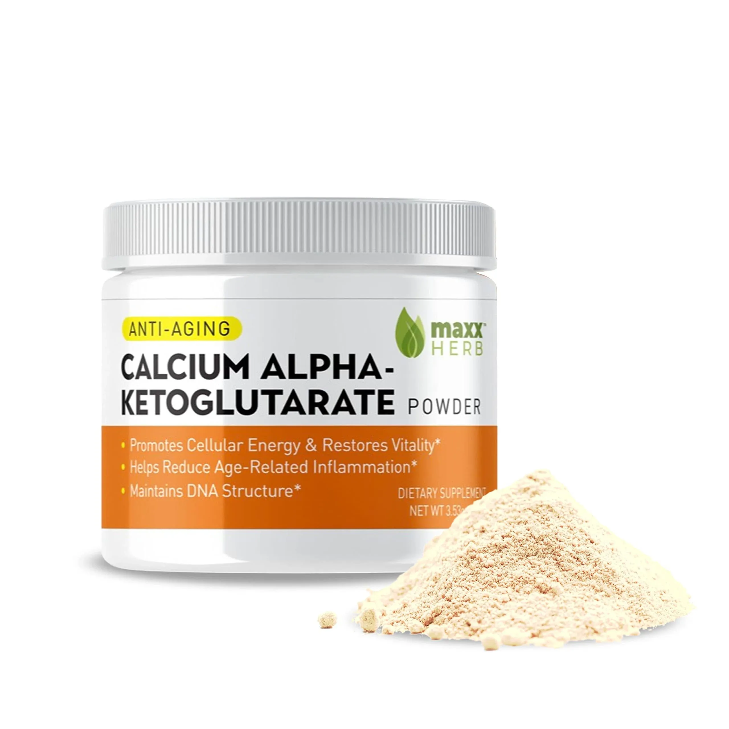 Maxx Herb Calcium Alpha - Ketoglutarate (Ca-AKG) Pure Calcium AKG Powder, for ...