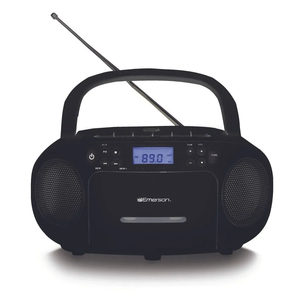 Emerson EPB-3003 Portable CD/Cassette Boombox with AM/FM Radio, Black