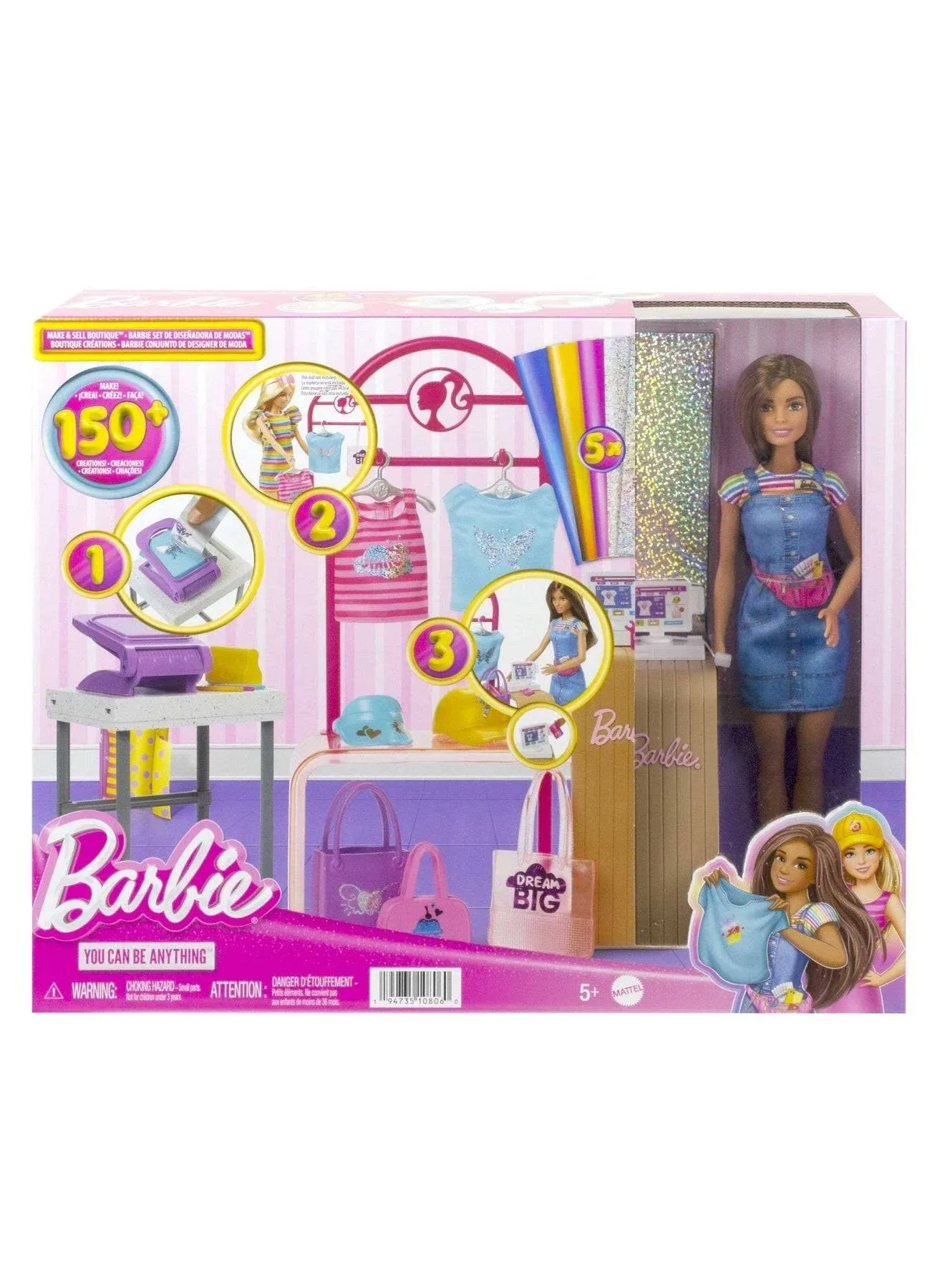 Mattel Barbie Make &amp; Sell Boutique Playset with Doll