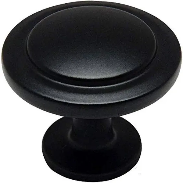 Cosmas 25 Pack 5560FB Flat Black Cabinet Hardware Round Knob - 1-1/4 DiameterCosmas 25 Pack 5560FB Flat Black Cabinet Hardware Round Knob - 1-1/4 Diameter