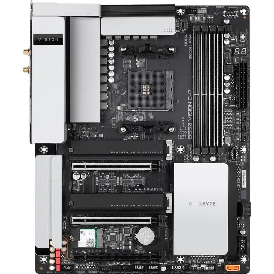 GIGABYTE B550 Vision D-P (AM4/ AMD/ B550/ ATX/Dual M.2/ SATA 6Gb/s/USB 3.2 Type-C/Thunderbolt 3/ WiFi 6/ Dual 2.5GbE LAN/PCIe 4.0/ Motherboard)