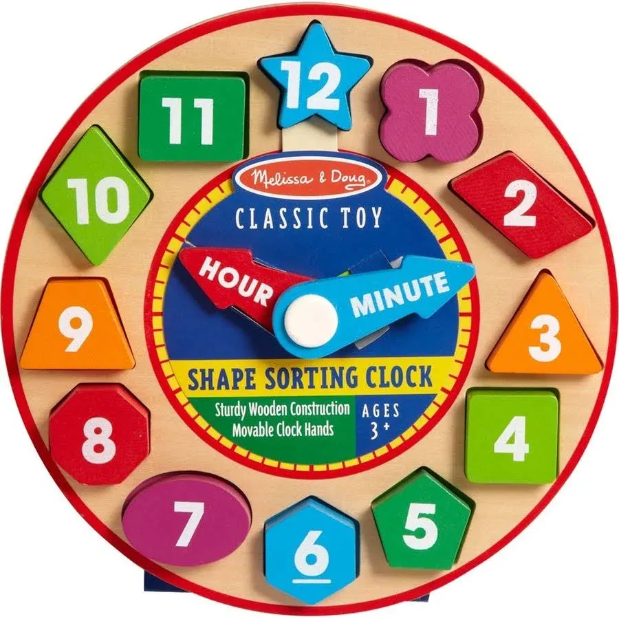 Melissa & Doug Toy, Classic, Shape Sorting Clock