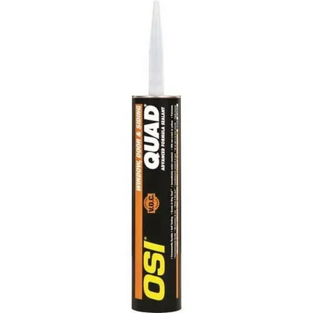 OSI Quad Window, Door and Siding Sealant Black 003, 10 fl oz, 1, Cartridge