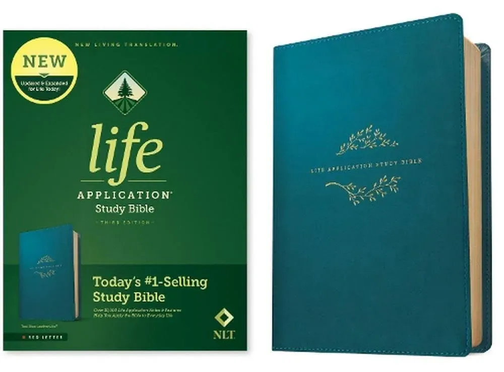 NLT Life Application Study Bible, Third Edition (Leatherlike, Teal Blue, Red Letter) [Book]