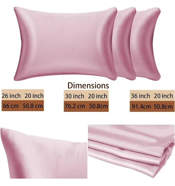 Mulberry Silk Pillowcase 2 Pack for Hair and Skin,with Hidden Zipper.Both Sides ...