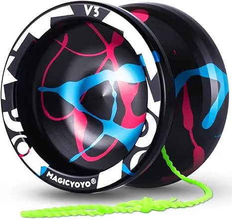 MAGICYOYO V3 Yoyo Professional Responsive Yoyo for Kids, Unresponsive Yoyo for Adults, Metal Professional Yoyo + 12 Yoyo Strings, Yo-Yo Accessory