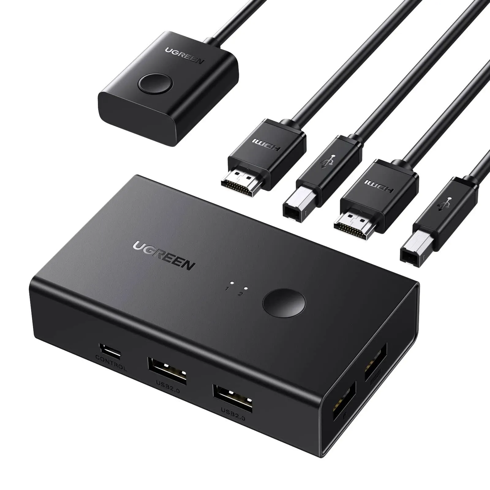 Switch KVM 2 portas HDMI CM200 Preto - Ugreen