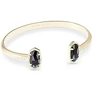 Kendra Scott Elton Cuff Bracelet for Women, Fashion Jewelry, 14k Gold-Plated, Black Opaque GlassKendra Scott Elton Cuff Bracelet for Women, Fashio…