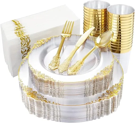 Disposable Flatware Set OPTERWQ Color: Clear