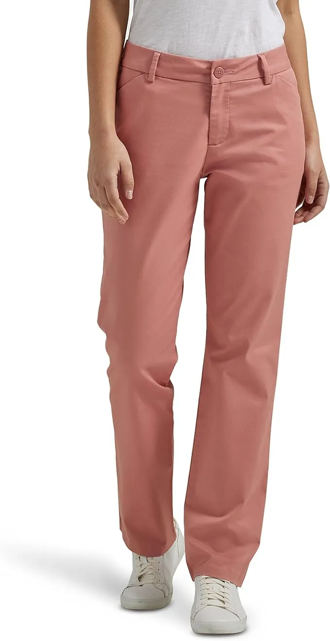 Lee Women's Wrinkle Free Relaxed Fit Straight Leg Pant