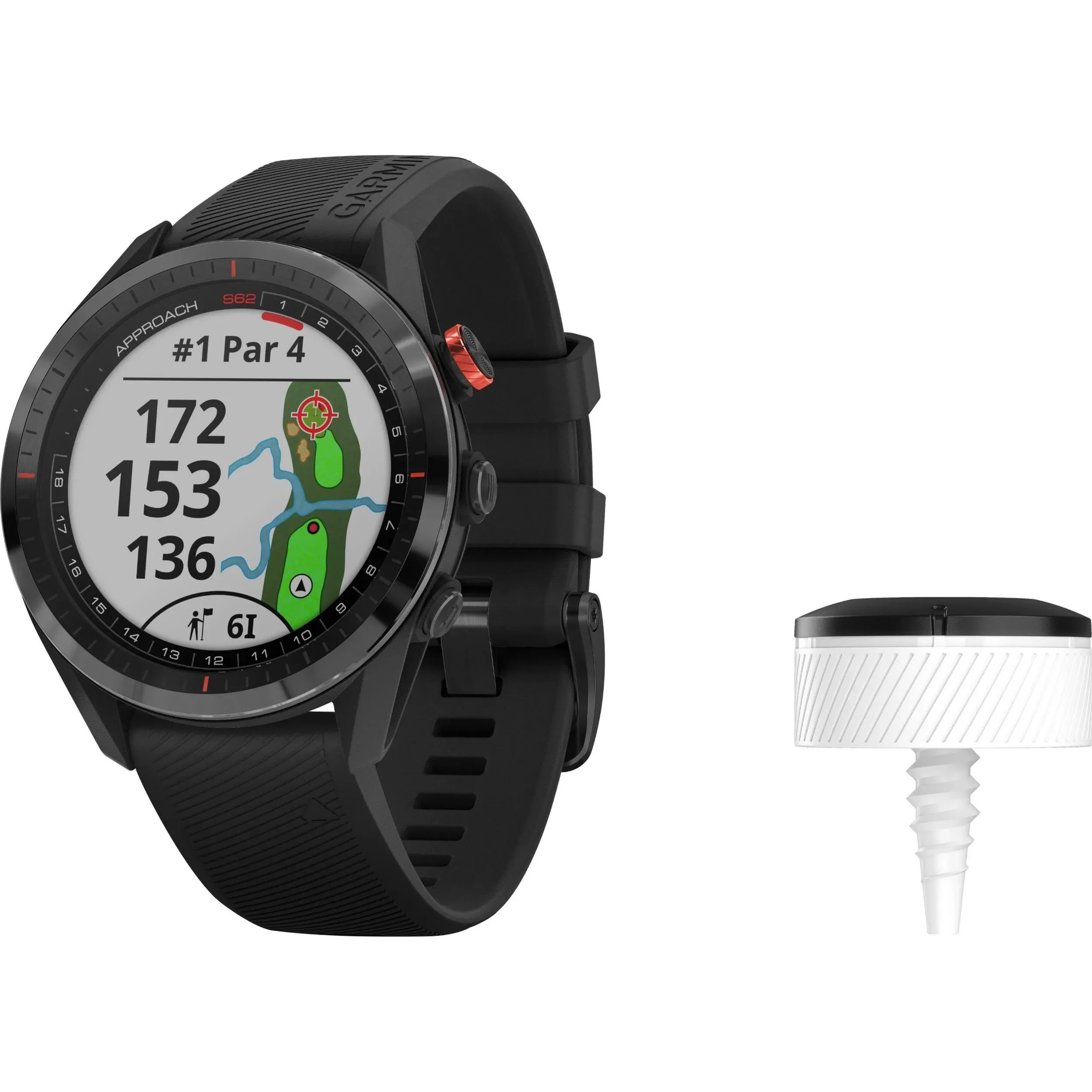 Garmin Approach S62 CT10 Bundle, Black