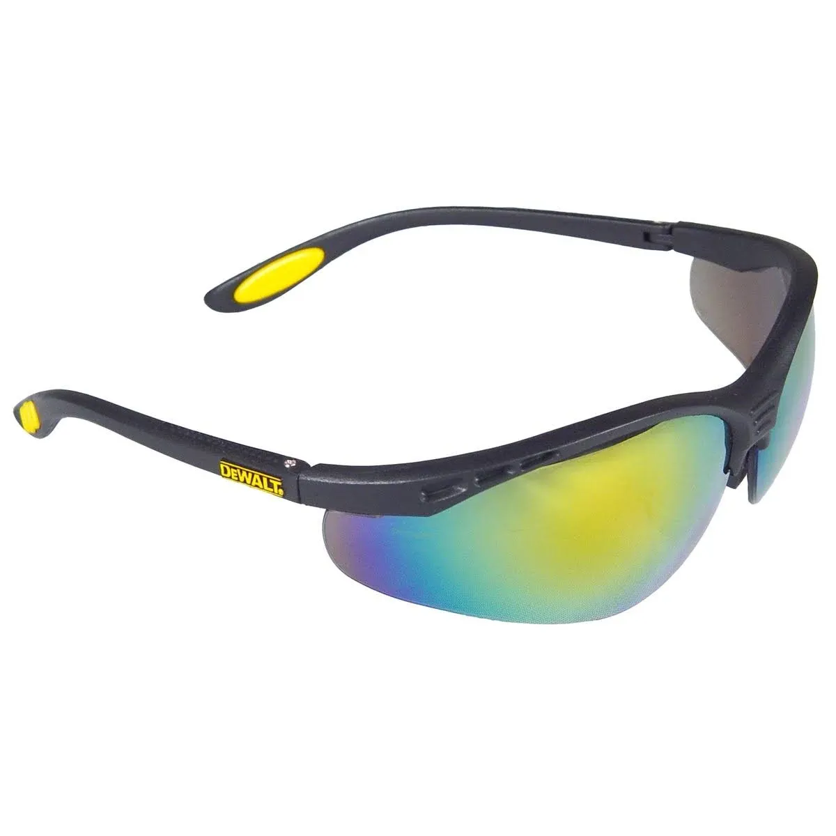 DEWALT DPG58-6C Reinforce Fire Mirror High Performance Protective Safety Glasses with Rubber Temples