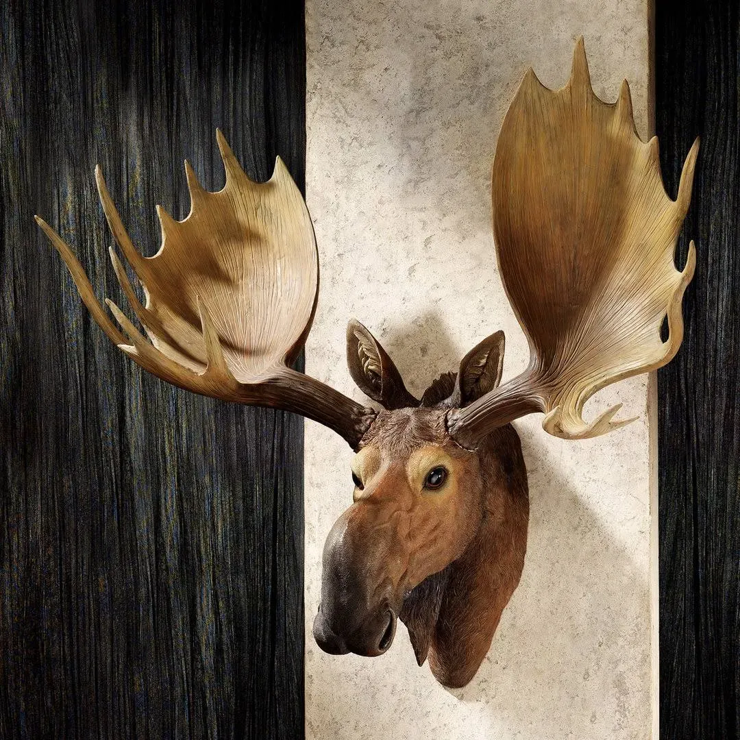 Alaskan Moose Trophy Wall Sculpture