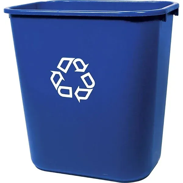 Rubbermaid Medium Blue Deskside Recycling Container