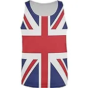 Old Glory Men's Halloween Union Jack British Flag Superhero Costume Tank Top