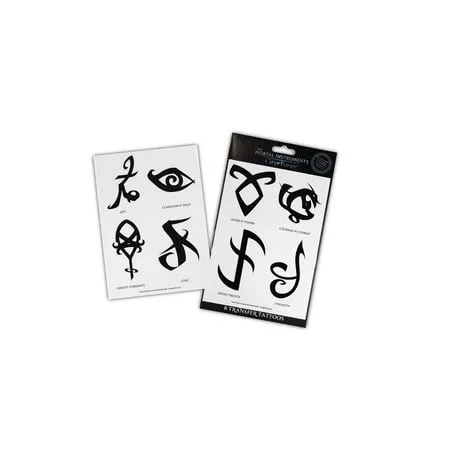 The Mortal Instruments City Of Bones Battle Runes Tattoos Temporary Tattoo 8-Pack