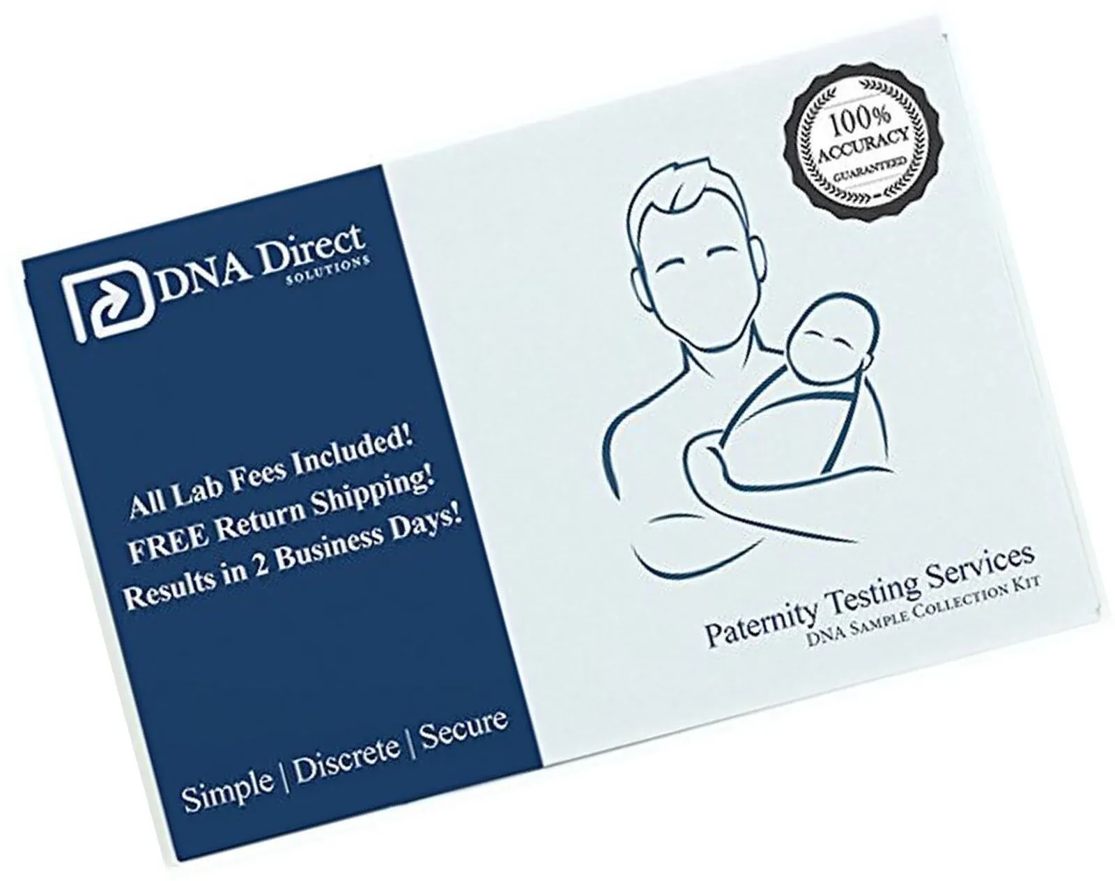 DNA Direct Solutions Paternity Test Kit, All Lab Fees & Shipping to Lab Included, Results in 2 Business Days