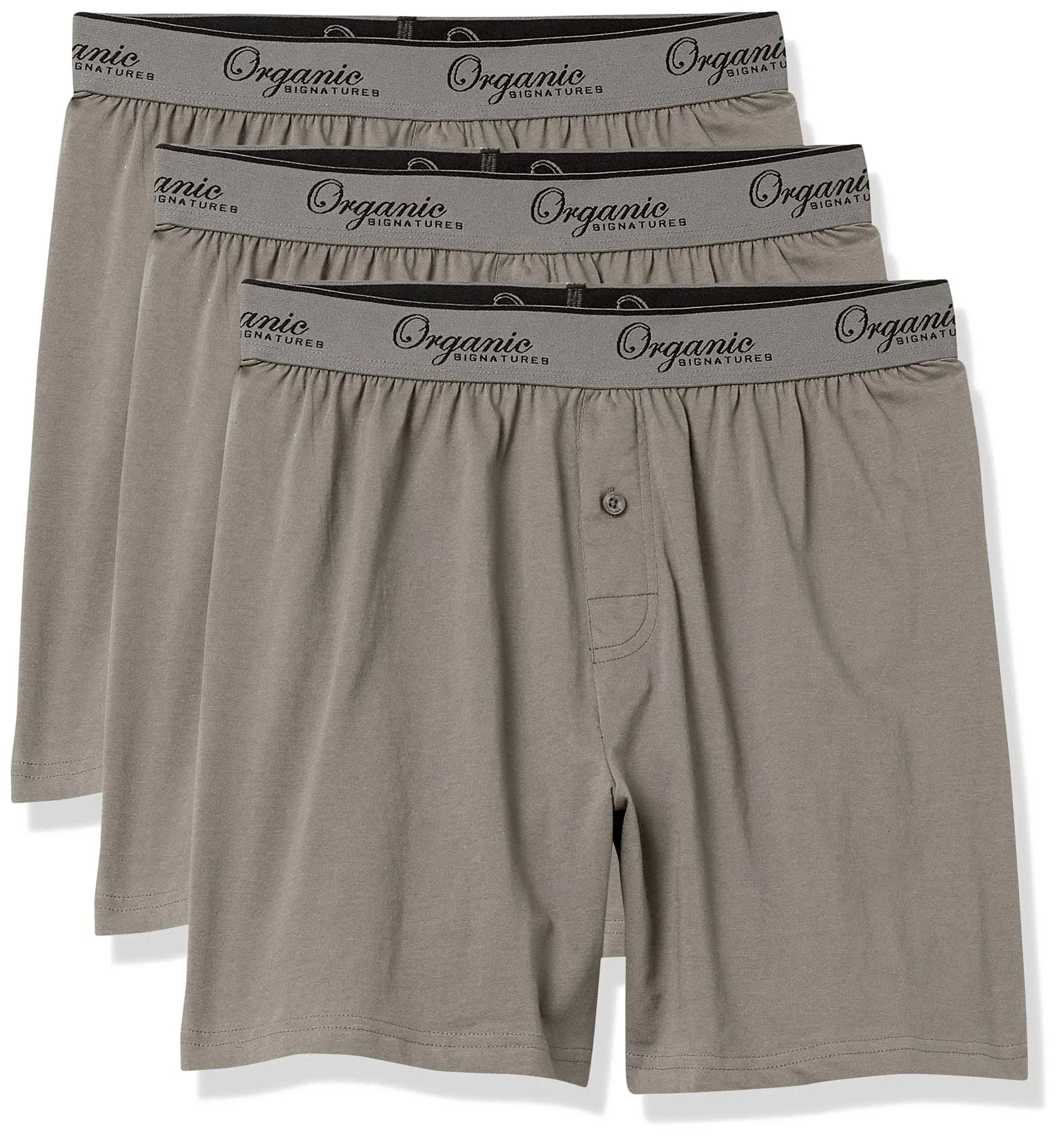 Men's Boxers 100% Organic Cotton, Soft Boxers for Men, 3-Pack