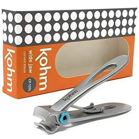 KOHM Nail Clippers for Thick Nails Heavy Duty Wide Mouth Professional Fingernail and Toenail Clippers for Men