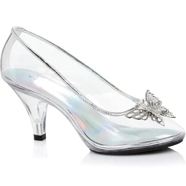 Glass Slipper Heels for Women, Size: 9, Clear/Silver